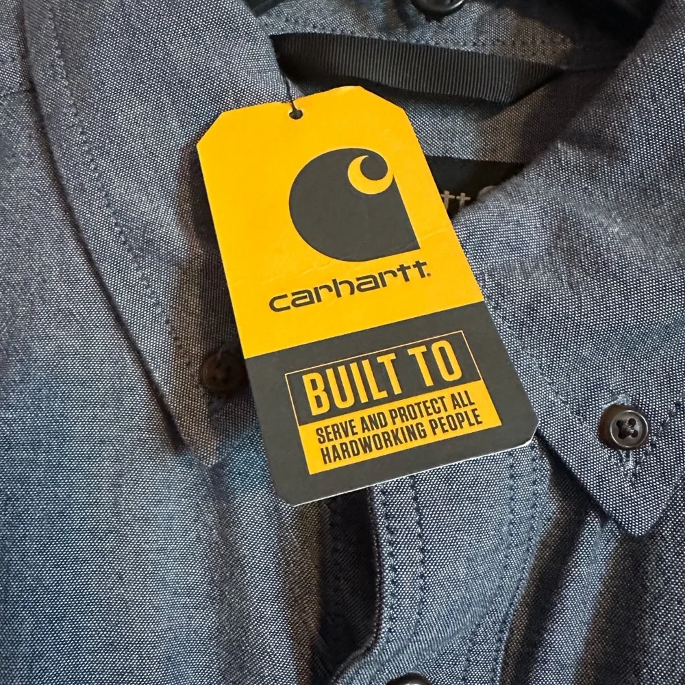 Carhartt Blue Chambray Shirt - Picture 3 of 6